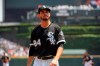 Chicago White Sox pitcher Dylan Cease heads to the dugout after his major league debut against the Detroit Tigers in the first inning of a baseball game Wednesday, July 3, 2019, in Chicago. (AP Photo/Mark Black)