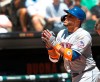 New York Mets' Robinson Cano celebrates his home run off Chicago White Sox starting pitcher Dylan Cease, during the second inning of a baseball game Thursday, Aug. 1, 2019, in Chicago. (AP Photo/Charles Rex Arbogast)