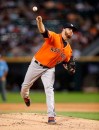 Houston Astros starting pitcher Chris Devenski delivers against the Chicago White Sox during the first inning of the second baseball game of a doubleheader Tuesday, Aug. 13, 2019, in Chicago. (AP Photo/Kamil Krzaczynski)