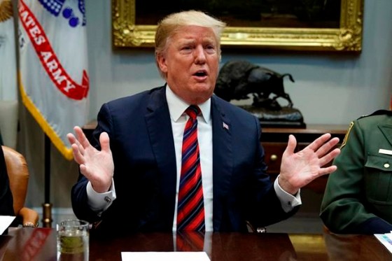 President Donald Trump speaks in the Roosevelt Room of the White House, Wednesday, March 13, 2019, in Washington. Trump said the U.S. is issuing an emergency order grounding all Boeing 737 Max 8 and Max 9 aircraft 