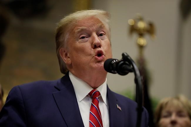 President Donald Trump speaks during an event on healthcare prices in the Roosevelt Room of the White House, Friday, Nov. 15, 2019, in Washington. (AP Photo/ Evan Vucci)