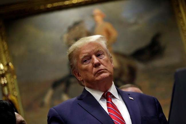 President Donald Trump attends an event on healthcare prices in the Roosevelt Room of the White House, Friday, Nov. 15, 2019, in Washington. (AP Photo/ Evan Vucci)