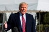 President Donald Trump talks to the media before leaving the White House, Saturday, Nov. 9, 2019, in Washington. Trump is attending the NCAA college football game between Louisiana State University and Alabama in Tuscaloosa, Ala. (AP Photo/Manuel Balce Ceneta)