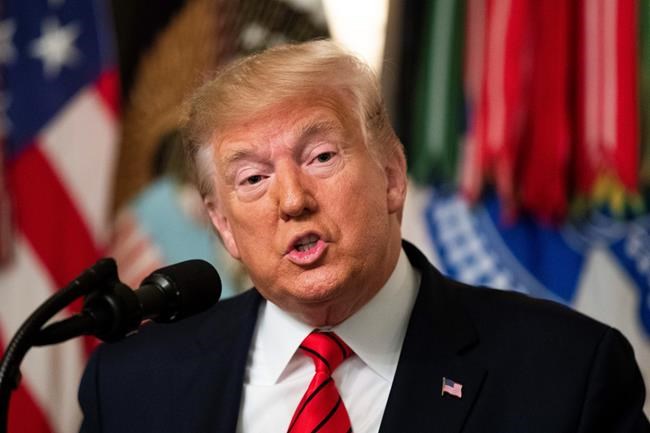 President Donald Trump speaks Sunday, Oct. 27, 2019 in the Diplomatic Room of the White House in Washington, announcing that Abu Bakr al-Baghdadi, the shadowy leader of the Islamic State group who presided over its global jihad and became arguably the world's most wanted man, is dead after being targeted by a U.S. military raid in Syria. (AP Photo/Manuel Balce Ceneta)