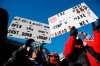 Union members and other federal employees rally to call for an end to the partial government shutdown, Thursday, Jan. 10, 2019 at AFL-CIO Headquarters in Washington. (AP Photo/Pablo Martinez Monsivais)