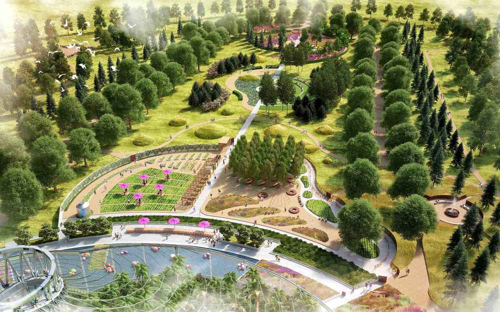 Architectural renderings of Canada's Diversity Gardnens.