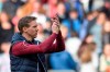 Hoffenheim's head coach Julian Nagelsmann claps hands after winning the Bundesliga soccer match between FC Augsburg and TSG Hoffenheim in Augsburg, Germany, Sunday, April 7, 2019. (Matthias Balk/dpa via AP)
