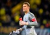 FILE - In this Saturday, Nov. 10, 2018 file photo Bayern goalkeeper Manuel Neuer leaves the pitch during the German Bundesliga soccer match against Borussia Dortmund in Dortmund, Germany. Bayern Munich captain Manuel Neuer has been ruled out of the side's Bundesliga game at Bayer Leverkusen tomorrow. The six-time defending champion says its 32-year-old goalkeeper injured his right hand in training on Friday and is remaining in Munich rather than traveling with the rest of the squad. (AP Photo/Martin Meissner)