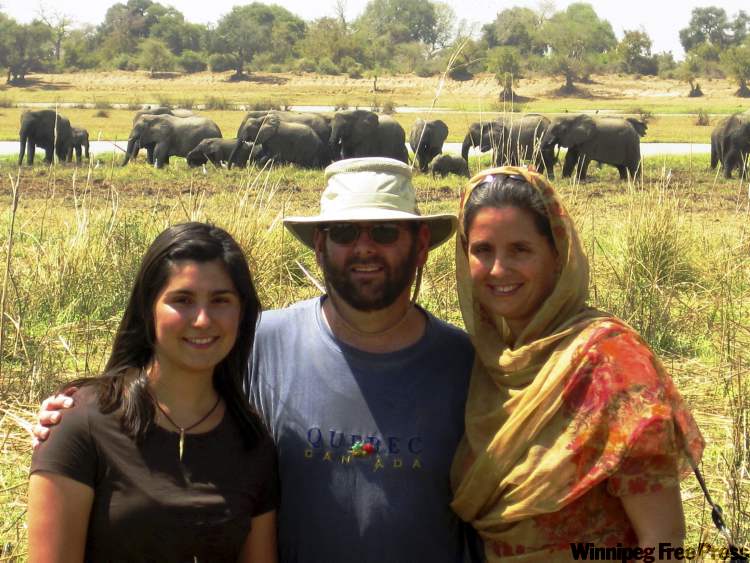 From left: Hannah, Doug and Naomi Enns