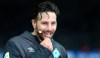 In this Saturday, Feb. 16, 2019 photo Bremen's Claudio Pizarro smiles during an interview after the German Bundesliga soccer match between Hertha BSC Berlin and Werder Bremen in Berlin. The veteran Werder Bremen striker became the oldest to score in the Bundesliga on Saturday with his injury-time equalizer for a 1-1 draw at Hertha Berlin, gaining what could be a crucial point for his side in its fight for European qualification (Andreas Gora/dpa via AP)