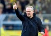 FILE - In this Saturday, Dec. 1, 2018 photo Freiburg head coach Christian Streich gestures during the German Bundesliga soccer match between Borussia Dortmund and SC Freiburg in Dortmund, Germany. Christian Streich, the longest serving coach in the Bundesliga and one of its most charismatic, is staying on in charge of Freiburg. The modest club from the southwest of Germany extended the 53-year-old's contract this week, ensuring he and his training team of four assistants will remain in position beyond the end of the season, regardless of how it ends. (AP Photo/Martin Meissner, file)
