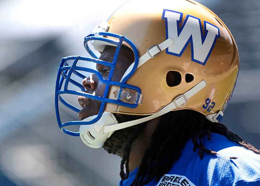WAYNE GLOWACKI / WINNIPEG FREE PRESS FILES
Winnipeg Blue Bombers defensive lineman Drake Nevis.