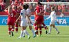 Canada's Christine Sinclair (12) and teammates celebrate the win over China during FIFA Women's World Cup action in Edmonton, Alta., on Saturday June 6, 2015. THE CANADIAN PRESS/Jason Franson