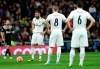 Real forward Karim Benzema waits as Ajax's David Neres celebrates scoring his side's 2nd goal, during the Champions League soccer match between Real Madrid and Ajax at the Santiago Bernabeu stadium in Madrid, Spain, Tuesday, March 5, 2019. (AP Photo/Manu Fernandez)