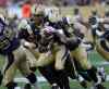 Phil Hossack / Winnipeg Free Press
Winnipeg Blue Bombers' quarterback Drew Willy gets wrapped up in the arms of Edmonton Eskimos Almondo Sewell in the second quarter of Thursday's game at Investors Group Field.