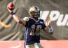 Aaron Lynett / The Canadian Press
Winnipeg quarterback Justin Goltz throws a pass during first-quarter pre-season action against the Tiger-Cats in Guelph, Ont. Goltz was intercepted twice in one half of work.