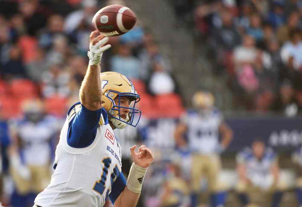 Nathan Denette/ THE CANADIAN PRESS files
Nichols fought through calf pain during a game against the Toronto Argonauts.