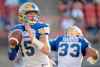 NATHAN DENETTE / THE CANADIAN PRESS
Winnipeg Blue Bombers quarterback Matt Nichols (15) looks for the pass during first half CFL football action against the Toronto Argonauts, in Toronto on Thursday, August 1, 2019.