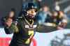Frank Gunn / THE CANADIAN PRESS
Fomer Hamilton Tiger-Cats'  kicker Justin Medlock (7) celebrates his game winning field goal in the end of fourth quarter CFL Eastern Division Semifinal football action against the Toronto Argonauts in Hamilton, Ont., on Sunday, Nov. 15, 2015. The Bombers reached a deal with Medlock.