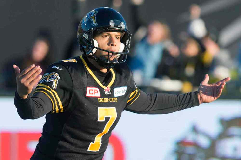 Frank Gunn / THE CANADIAN PRESS
Former Hamilton Tiger-Cats' kicker Justin Medlock is a new addition to the Bombers lineup.