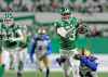 MARK TAYLOR / THE CANADIAN PRESS
Saskatchewan Roughriders defensive back Nick Marshall is brought down by Winnipeg Blue Bombers linebacker Shayne Gauthier during second half action.