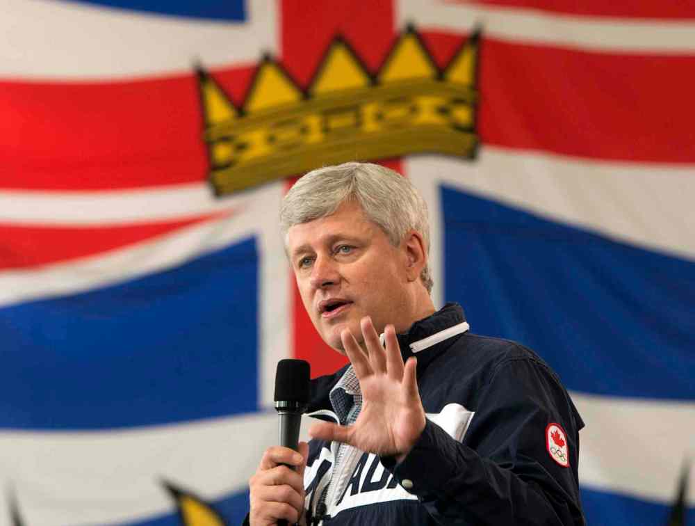 Conservative Leader Stephen Harper speaks to supporters Monday, September 14, 2015 in Kamloops, B.C. (Ryan Remiorz / THE CANADIAN PRESS)