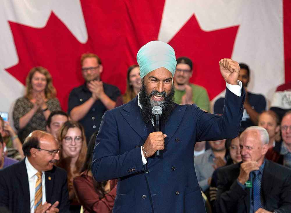 NDP Leader Jagmeet Singh would expunge criminal records for Canadians convicted of minor cannabis possession and get rid of a federal excise tax on medical marijuana. (Andrew Vaughan / The Canadian Press files)