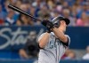Seattle Mariners' Kyle Seager hits a tie breaking solo home run against the Toronto Blue Jays in the eighth inning of their American League MLB baseball game in Toronto Saturday August 17, 2019. THE CANADIAN PRESS/Fred Thornhill