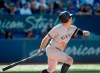 New York Yankees' Brett Gardner hits a home run against the Toronto Blue Jays in the fourth inning of their American League MLB baseball game in Toronto on Saturday, September 14, 2019. THE CANADIAN PRESS/Fred Thornhill