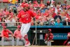 St. Louis Cardinals' Yadier Molina (4) scores in the first inning during an exhibition spring training baseball game against the Washington Nationals on Friday, March 8, 2019, in Jupiter, Fla. (AP Photo/Brynn Anderson)