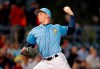 Tampa Bay Rays starting pitcher Blake Snell throws during the first inning of the team's spring training baseball game against the Minnesota Twins in Port Charlotte, Fla., Thursday, Feb. 28, 2019. (AP Photo/Gerald Herbert)