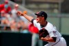 Minnesota Twins starting pitcher Jose Berrios (17) throws in the first inning of their spring season baseball game against the Philadelphia Phillies in Fort Myers, Fla., Sunday, March 3, 2019. (AP Photo/Gerald Herbert)