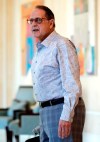Jerry Reinsdorf, owner of the NBA's Chicago Bulls and baseball's Chicago White Sox, attends baseball owners meetings Thursday, Feb. 7, 2019, in Orlando, Fla. (AP Photo/John Raoux)