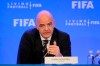 FIFA President Gianni Infantino talks during a press conference after a FIFA Council Meeting, Friday, March 15, 2019, in Miami. The council approved working with Qatar to explore expanding the 2022 World Cup to 48 teams by adding at least one more country in the Persian Gulf to host matches. (AP Photo/Luis M. Alvarez)