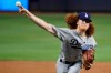 Los Angeles Dodgers starting pitcher Dustin May delivers during the first inning of the team's baseball game against the Miami Marlins, Tuesday, Aug. 13, 2019, in Miami. (AP Photo/Lynne Sladky)