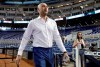 Miami Marlins CEO Derek Jeter walks on the field during batting practice before a baseball game against the Atlanta Braves, Friday, May 3, 2019, in Miami. (AP Photo/Lynne Sladky)