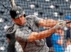 New York Yankees' Giancarlo Stanton bats at the New York Yankees spring training baseball facility, Thursday, Feb. 21, 2019, in Tampa, Fla. (AP Photo/Lynne Sladky)