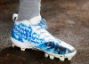 Pittsburgh Pirates' Gregory Polanco wears cleats decorated for Father's Day during the third inning of a baseball game against the Miami Marlins, Sunday, June 16, 2019, in Miami. (AP Photo/Wilfredo Lee)