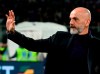 Fiorentina coach Stefano Pioli salutes prior to the Italian Serie A soccer match between Fiorentina and Napoli at the Artemio Franchi stadium in Florence, Italy, Saturday, Feb. 9, 2019. (Claudio Giovannini/ANSA via AP)