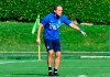 Italian national soccer team coach, Roberto Mancini, leads a training session ahead of Saturday's European Championship, Group J qualifying match against Greece, at Coverciano Sport Center, near Florence, Italy, Tuesday, June 4, 2019. (Claudio Giovannini/ANSA via AP)