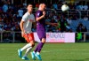 Fiorentina's Franck Ribery, right, and Juventus' Cristiano Ronaldo go for the ball during the Serie A soccer match between Fiorentina and Juventus, at the Artemio Franchi stadium in Florence, Italy, Saturday, Sept. 14, 2019. (Claudio Giovannini/ANSA via AP)