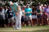 Matthew Fitzpatrick, of England, watches a putt on the first green during the final round of the Arnold Palmer Invitational golf tournament Sunday, March 10, 2019, in Orlando, Fla. (AP Photo/Phelan M. Ebenhack)