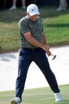 Francesco Molinari, of Italy, celebrates after sinking a putt for birdie on the 18th green during the final round of the Arnold Palmer Invitational golf tournament Sunday, March 10, 2019, in Orlando, Fla. Molinari won the tournament. (AP Photo/Phelan M. Ebenhack)