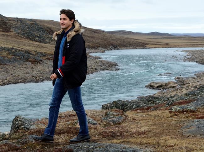 Liberal Leader Justin Trudeau arrives for a campaign event in Iqaluit, Nunavut on Tuesday Oct. 8, 2019. THE CANADIAN PRESS/Frank Gunn