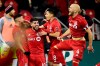 Toronto FC midfielder Jonathan Osorio (21) celebrates his goal during extra time MLS playoff soccer action against the D.C. United, in Toronto on Saturday, Oct. 19, 2019. THE CANADIAN PRESS/Frank Gunn