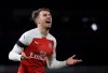 FILE - In this Tuesday, Jan. 1, 2019 file photo, Arsenal's Aaron Ramsey celebrates after scoring his side's third goal during the English Premier League soccer match between Arsenal and Fulham at Emirates stadium in London. Aaron Ramsey could play his first match for Juventus against a familiar foe if he recovers from injury in time. Ramsey joined Juventus this month on a four-year contract after leaving Arsenal. (AP Photo/Kirsty Wigglesworth, File)