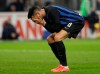 Inter Milan's Matias Vecino reacts after missing a chance during the Serie A soccer match between Inter Milan and Bologna, at the San Siro stadium in Milan, Italy, Sunday, Feb. 3, 2019. (AP Photo/Luca Bruno)