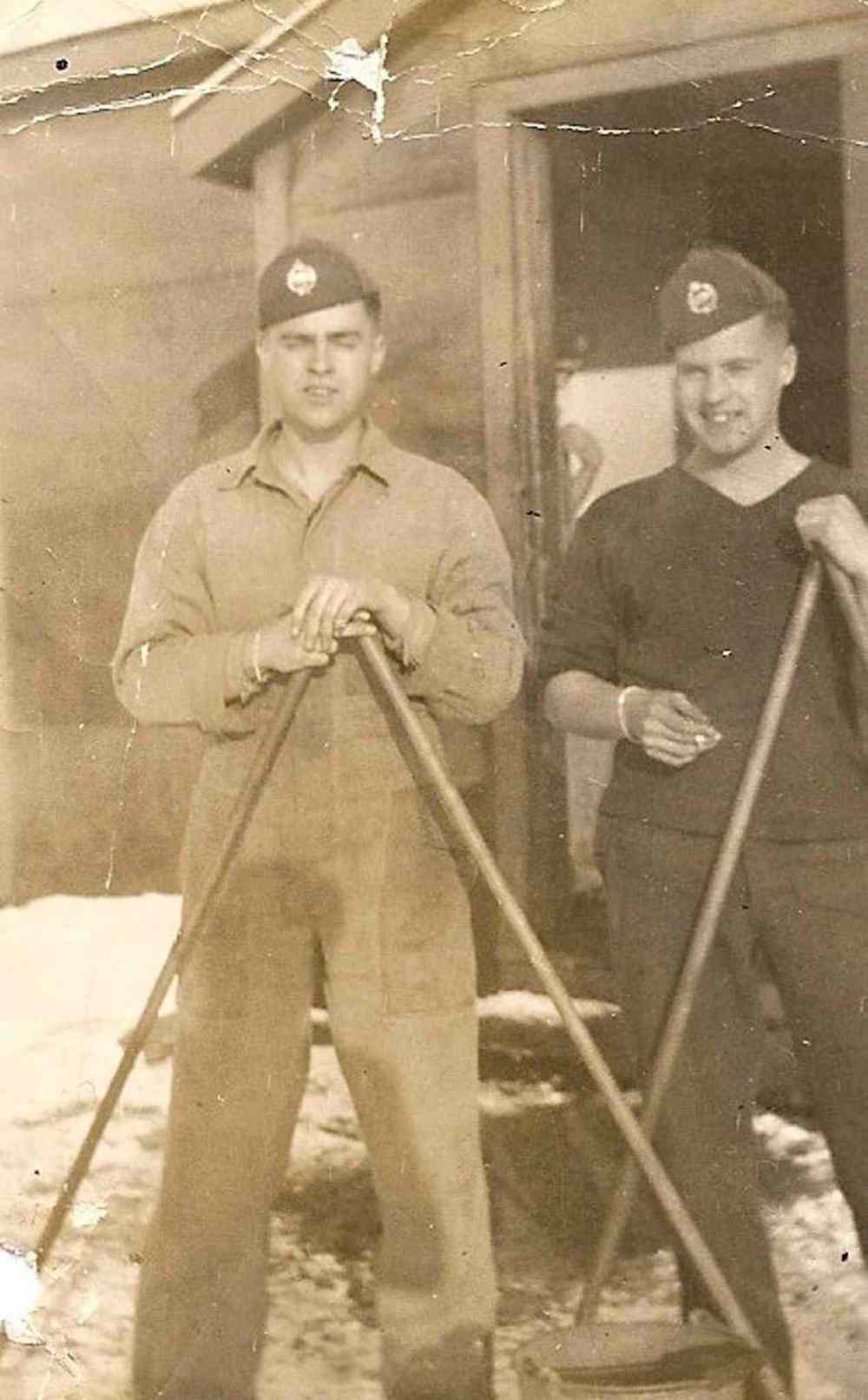 SUPPLIED PHOTO
Photo of brothers Fred (right) and Stan Butterworth during the Second World War.