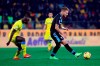 Lazio's Ciro Immobile, right, goes for the ball during the Serie A soccer match between Frosinone and Lazio at the Benito Stirpe stadium in Frosinone, Italy, Monday, Feb. 4, 2019. (Federico Proietti/ANSA via AP)