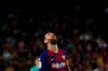 Barcelona's Lionel Messi gestures during Spanish La Liga soccer match between Barcelona and Sevilla at the Camp Nou stadium in Barcelona, Sunday, Oct. 6, 2019. (AP Photo/Joan Monfort)
